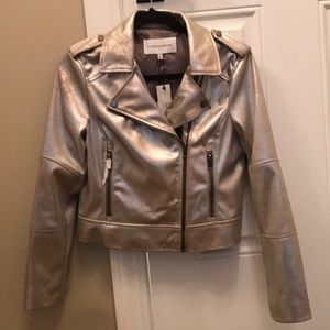 Cupcakes and Cashmere Metallic motorcycle jacket